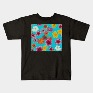 Hibiscus Pool Party Kids T-Shirt